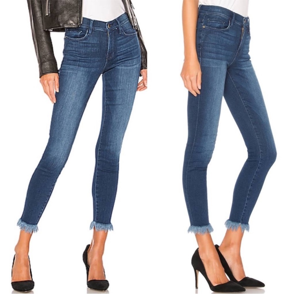 Frame Denim Dark Blue Ankle Jeans
